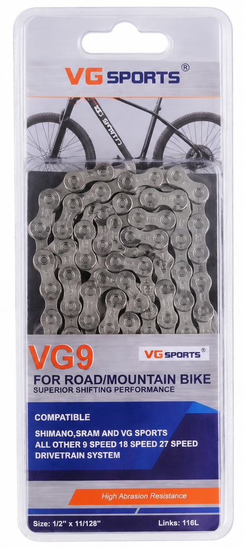VG Sports VG9 Sykkelkjede 9-Speed – 116 Ledd